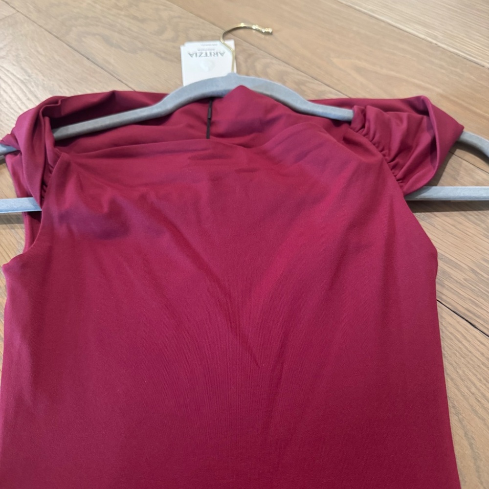 Aritzia NWT Mini dress Marroon - Picture 3 of 8